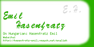 emil hasenfratz business card